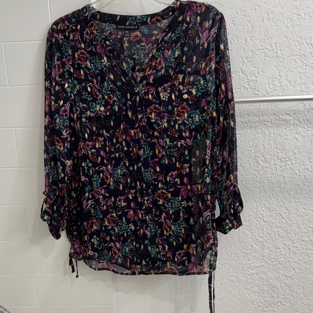 Zara Multicolor Floral Blouse